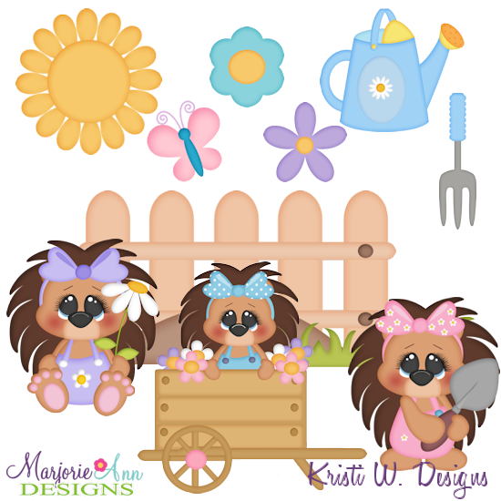 Spring Hedgies SVG Cutting Files Includes Clipart - Click Image to Close